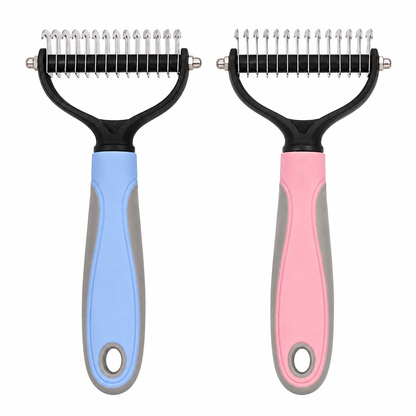 Dual-Sided Pet Dematting Comb