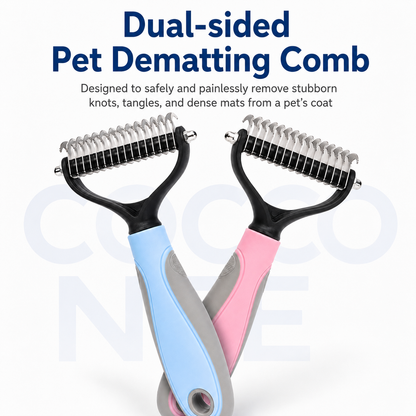 Dual-Sided Pet Dematting Comb