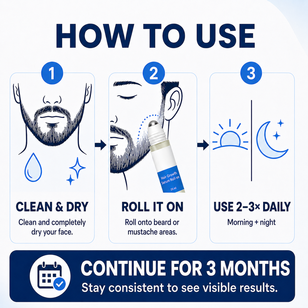 Beard Growth Serum Roll-On