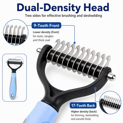 Dual-Sided Pet Dematting Comb