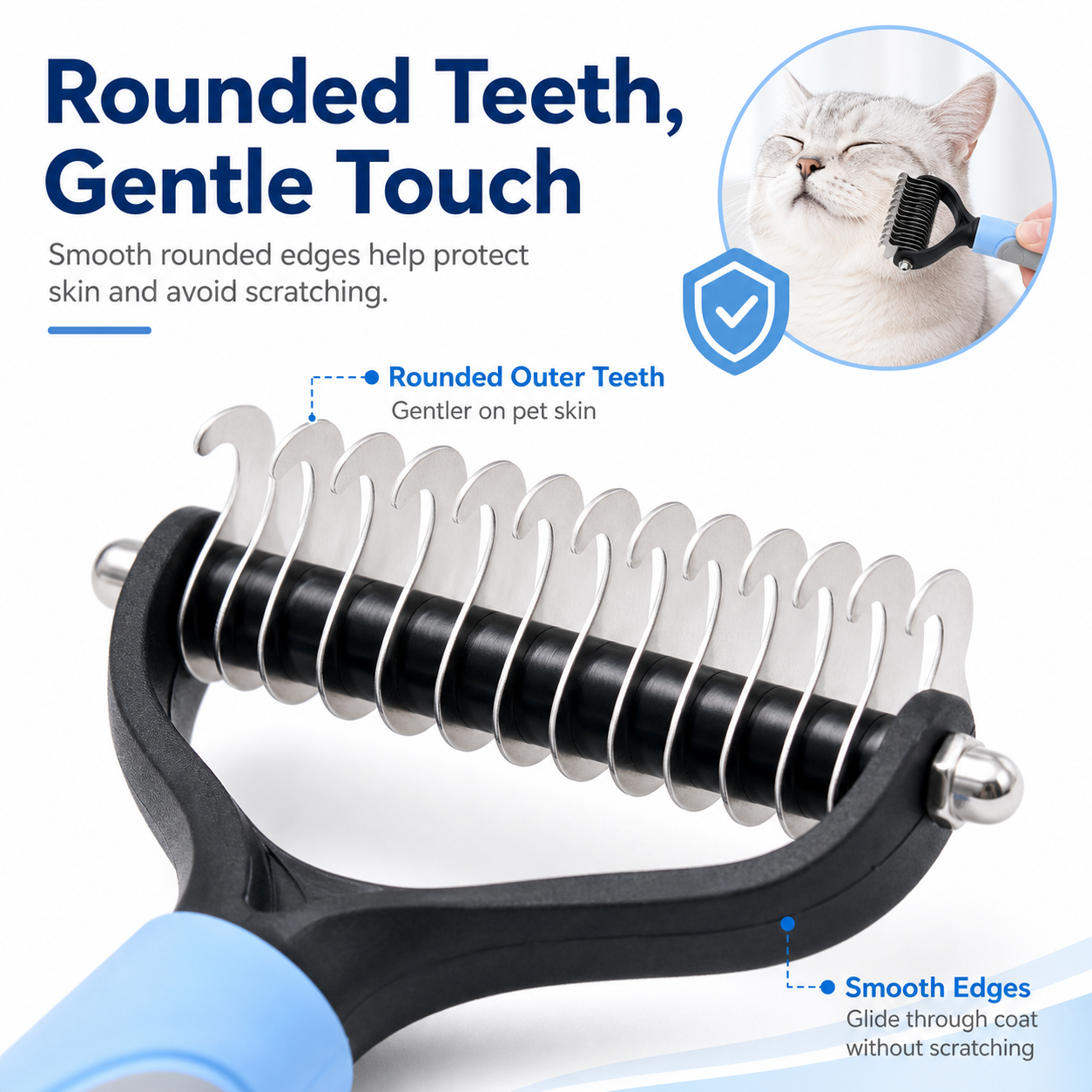 Dual-Sided Pet Dematting Comb
